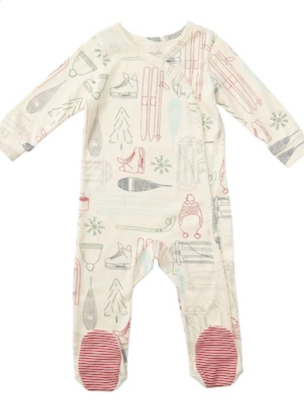 🍊5/$25 Pehr/Indigo Baby Footed One-Piece Pajamas in Winter Print size 6-12m